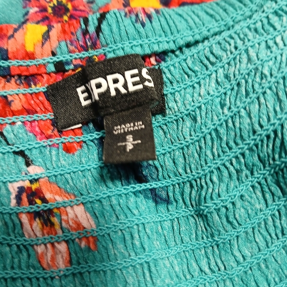 Express Blue Strapless Sundress for Casual Occasions - Picture 2 of 5